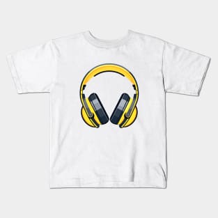 Music Headphone City Rhyme Wonderful Vibes Vector Graphic Kids T-Shirt